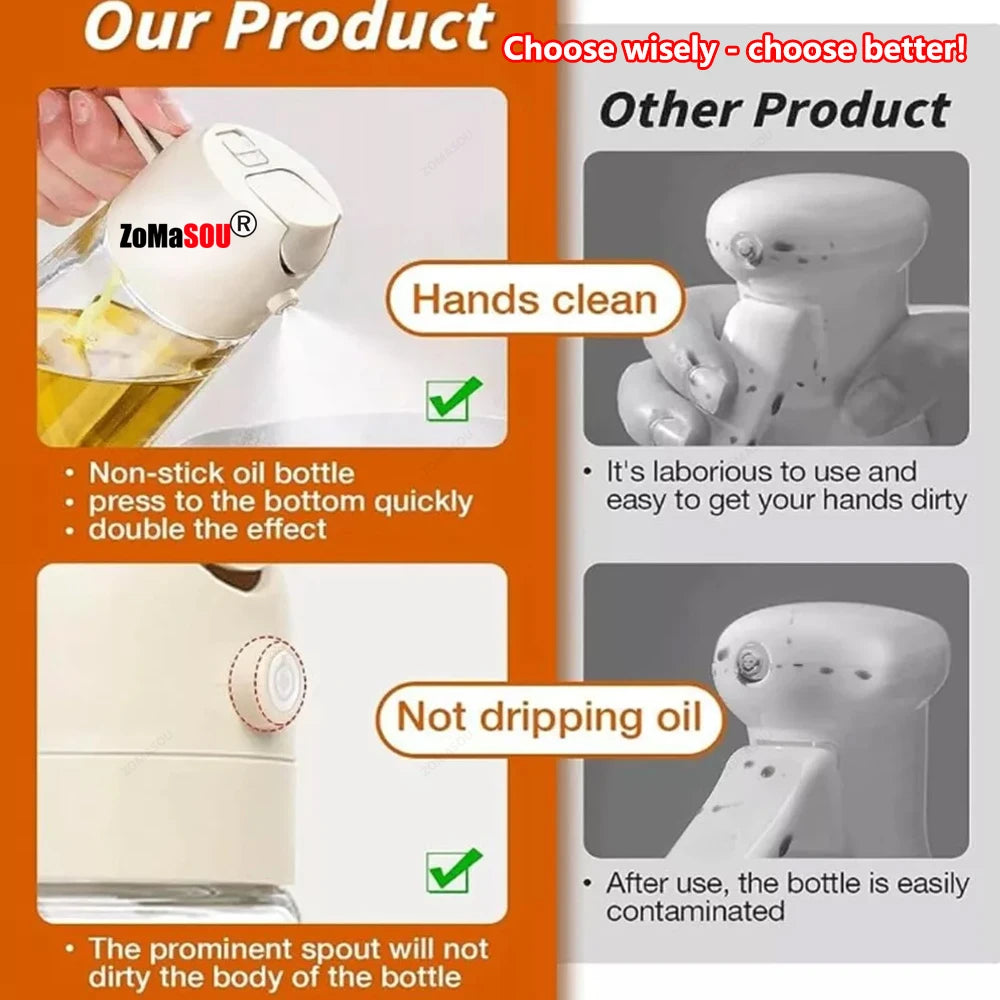 Nebulizzatore Olio Mozhu 2-in-1 – Spray & Versa "Zero-Effort" (500ml)